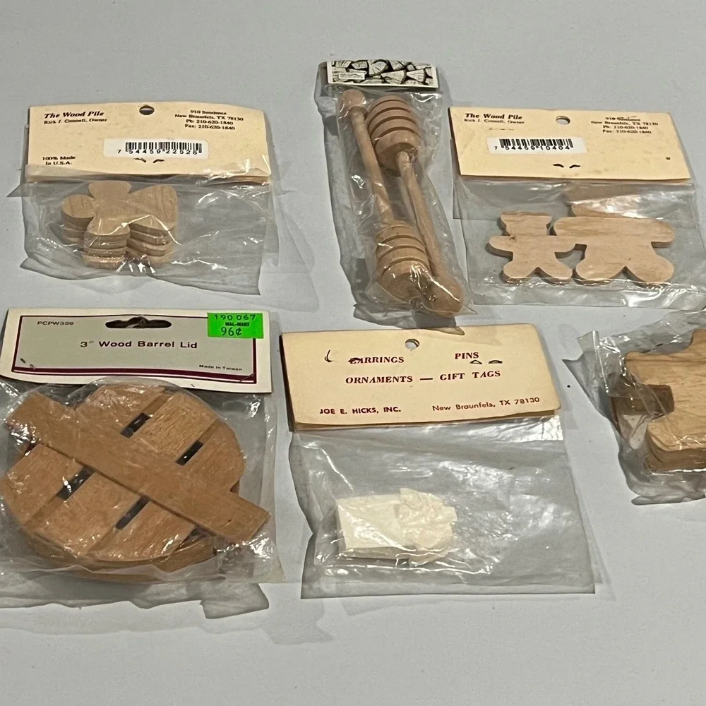 Craft Wood Pieces Lot 7 New The Wood Pile UJ Wang's Wooden Expressions‎